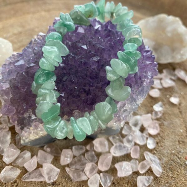 Splitterarmband-Aventurinquarz_Glück & Harmonie _von healing_with_sparkl - fenja schuerer