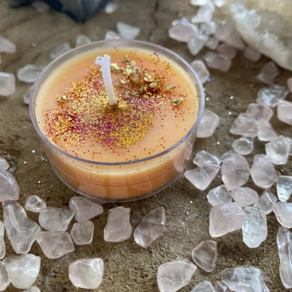 Duftkerze - Myrrhe und Weihrauch mit Glitzer & Gold von healing_with_sparkle - fenja schuerer