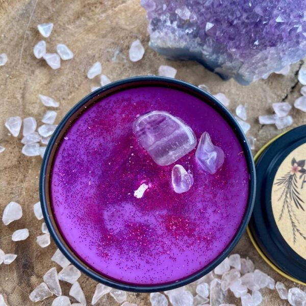 Glitzer-Reinigung mit Amethyst - von oben
